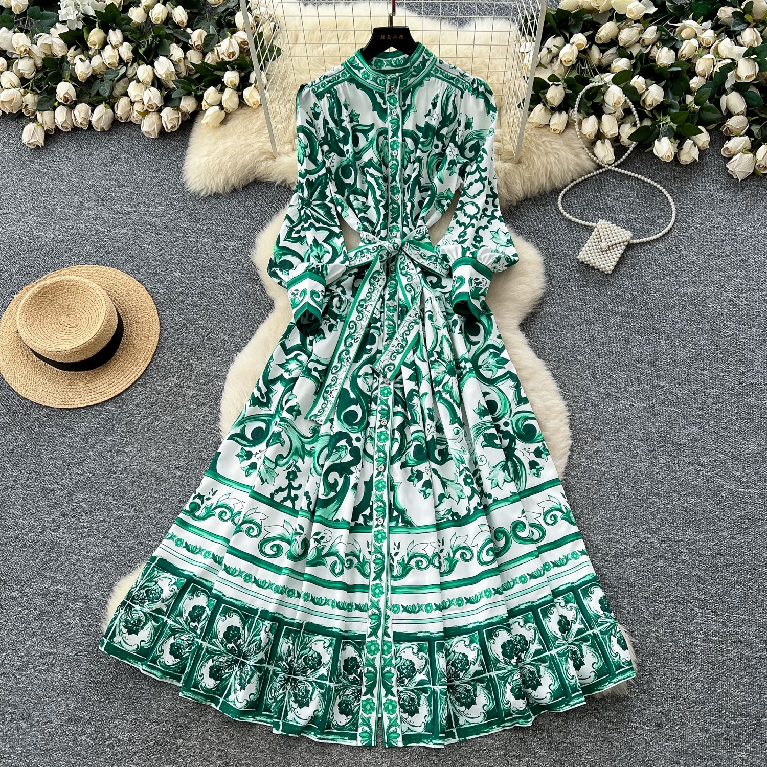 Always on the go print dress ED154 images